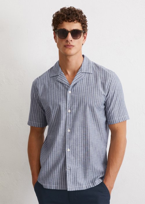Regular short-sleeved shirt — Dark Blue