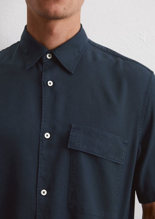 Regular short-sleeved shirt — Dark Navy