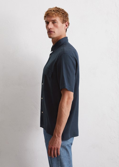 Regular short-sleeved shirt — Dark Navy