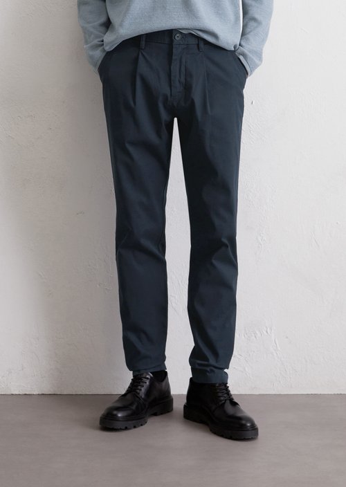 Chino Model Morot Jogger Pleats — Dark Navy