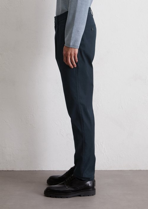 Chino Model Morot Jogger Pleats — Dark Navy