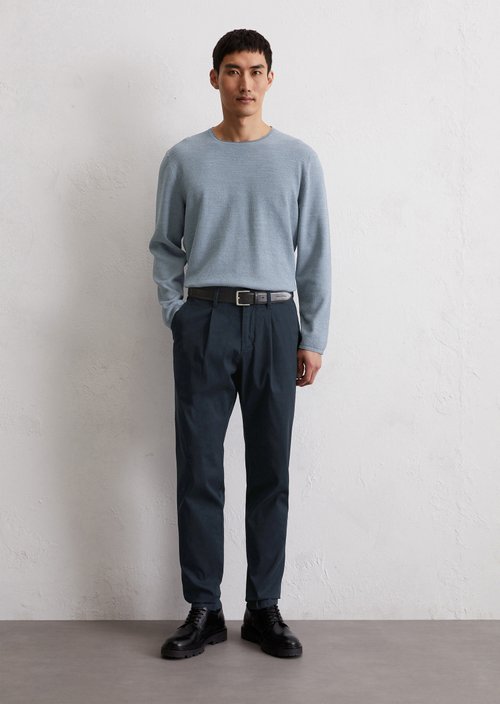 Chino Model Morot Jogger Pleats — Dark Navy