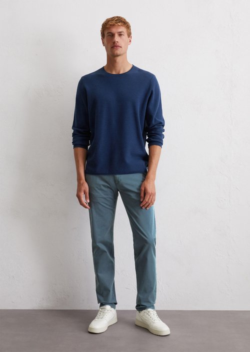 Chino model Stig shaped — Stormy Blue