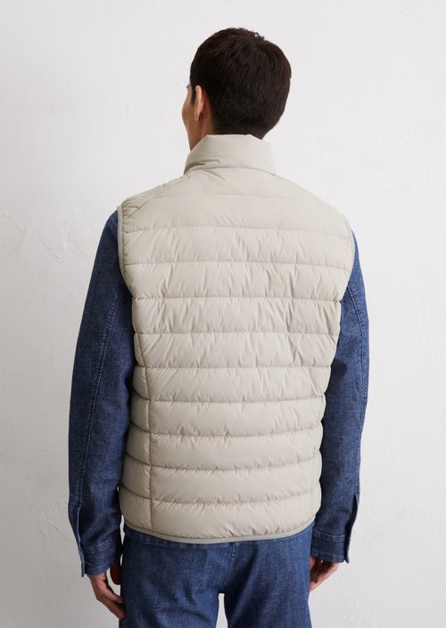Regular quilted vest — Misty Grey