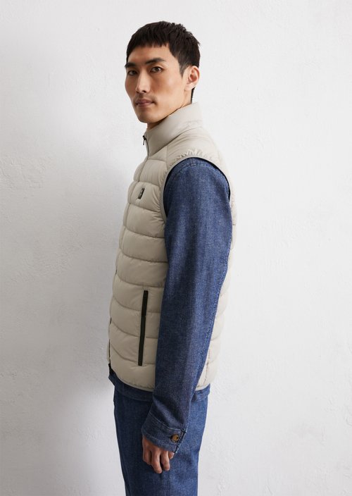 Regular quilted vest — Misty Grey