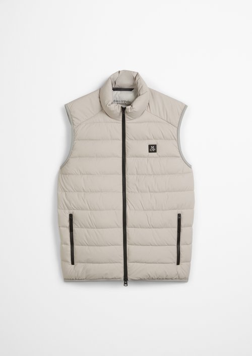 Regular quilted vest — Misty Grey