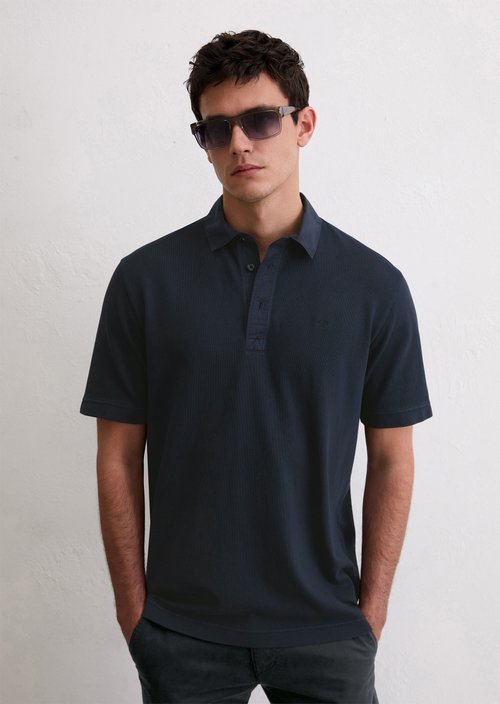 Polo shirt jersey regular — Dark Navy