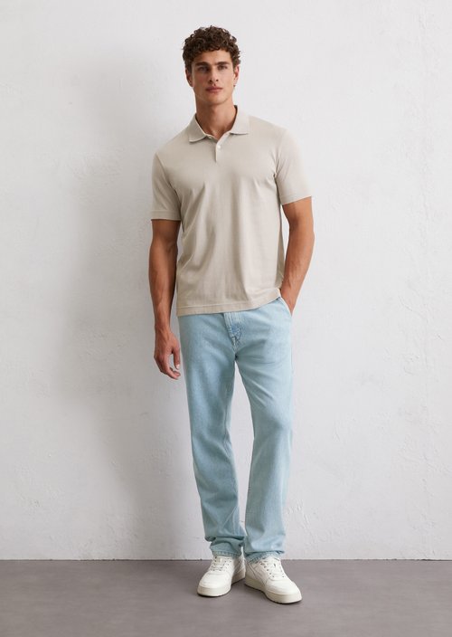 DfC polo shirt jersey regular — Misty Grey