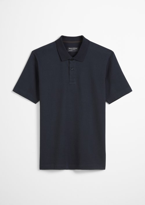 DfC polo shirt seersucker regular — Dark Navy