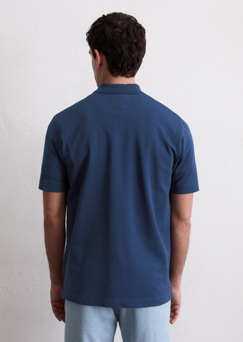 DfC polo shirt seersucker regular — Iris Ink