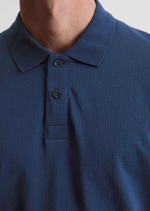 DfC polo shirt seersucker regular — Iris Ink