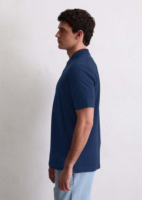 DfC polo shirt seersucker regular — Iris Ink