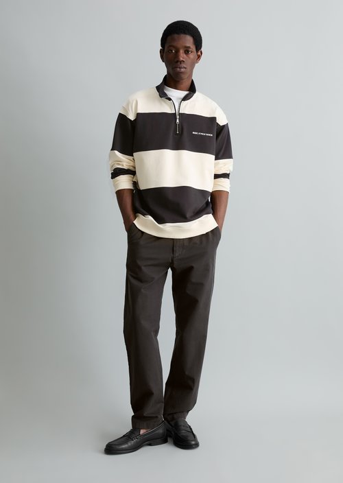 Relaxed sweat troyer — Black