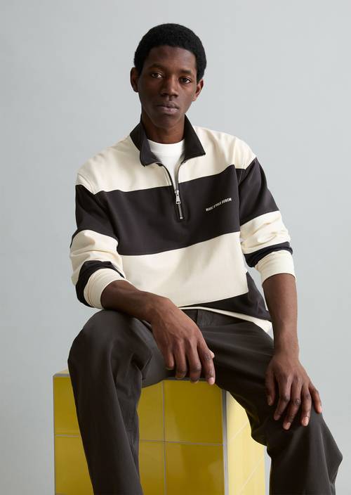 Sweat-Troyer relaxed Black in Frontalansicht