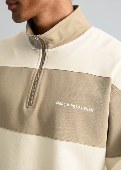 Relaxed sweat troyer — Medium Brown