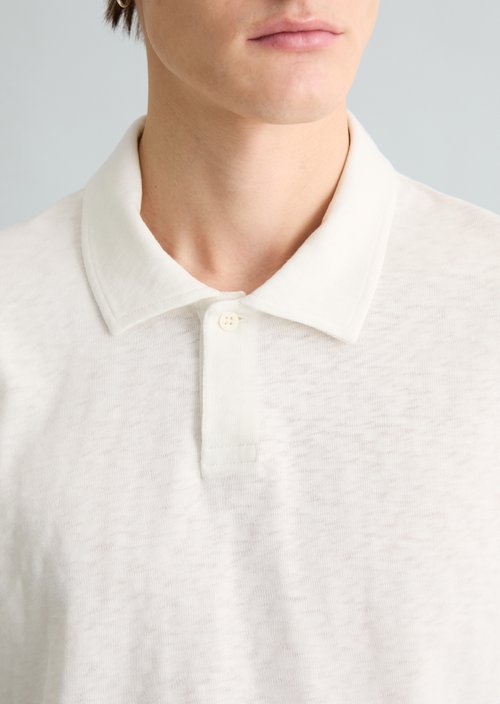 DfC polo shirt slub jersey regular — Silky White