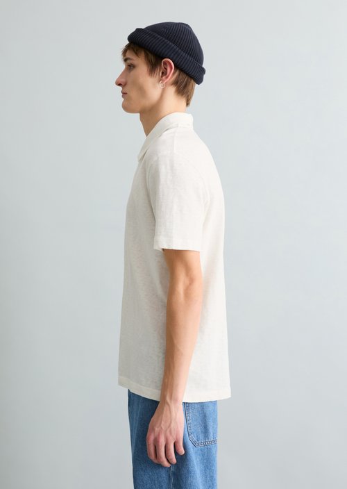 DfC polo shirt slub jersey regular — Silky White