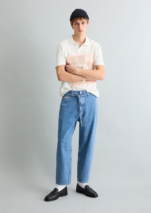 DfC polo shirt slub jersey regular — Silky White