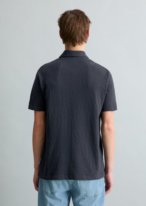 DfC polo shirt slub jersey regular — Navy Teal