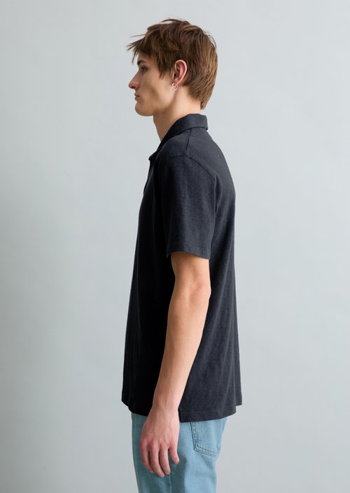 DfC polo shirt slub jersey regular — Navy Teal