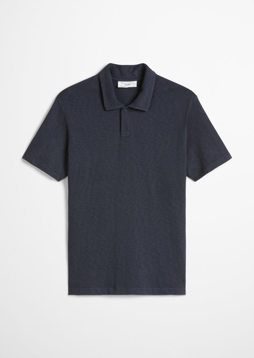 DfC polo shirt slub jersey regular — Navy Teal
