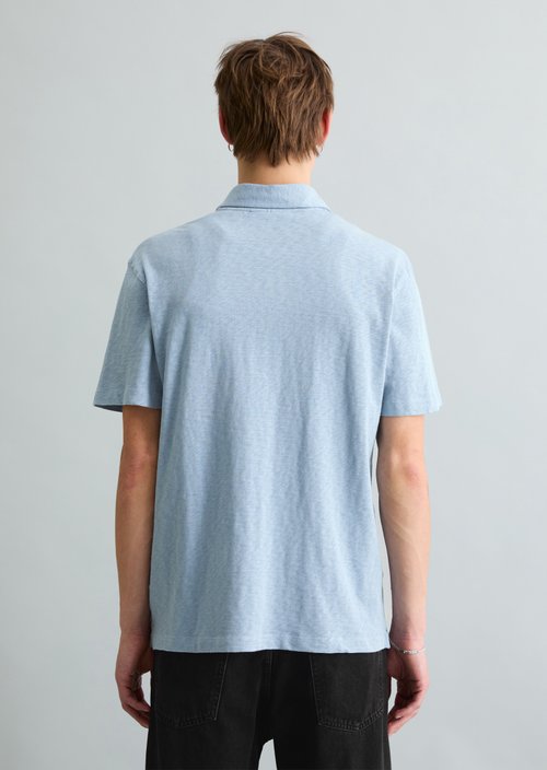 DfC polo shirt slub jersey regular — Petrol Blue