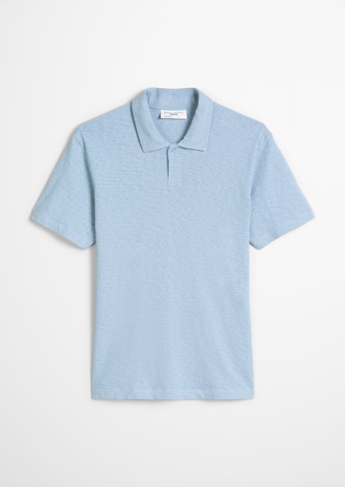 DfC polo shirt slub jersey regular — Petrol Blue