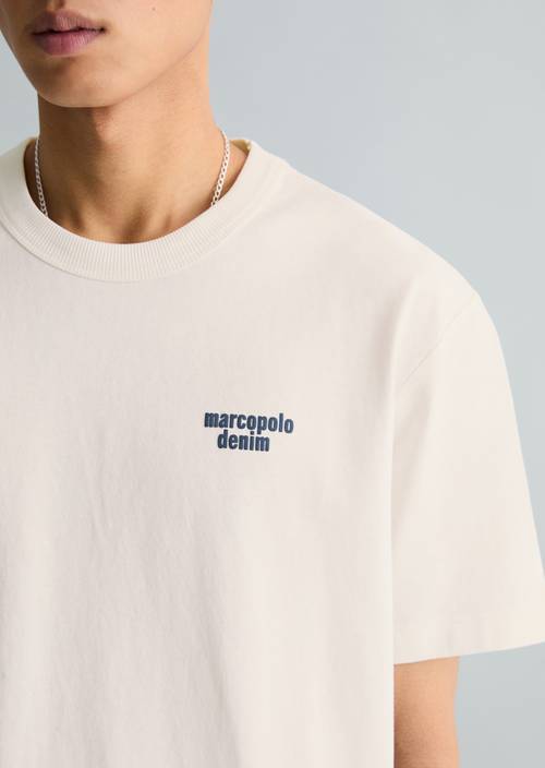 T-Shirt relaxed Silky White in Detailansicht