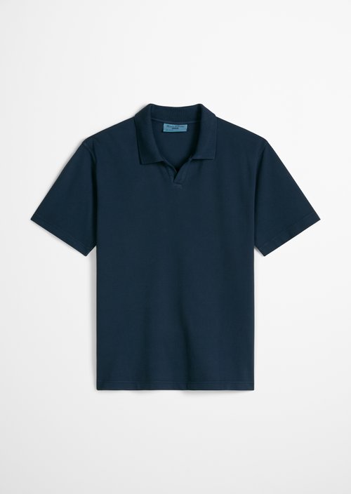 Piqué relaxed polo shirt — Navy Teal