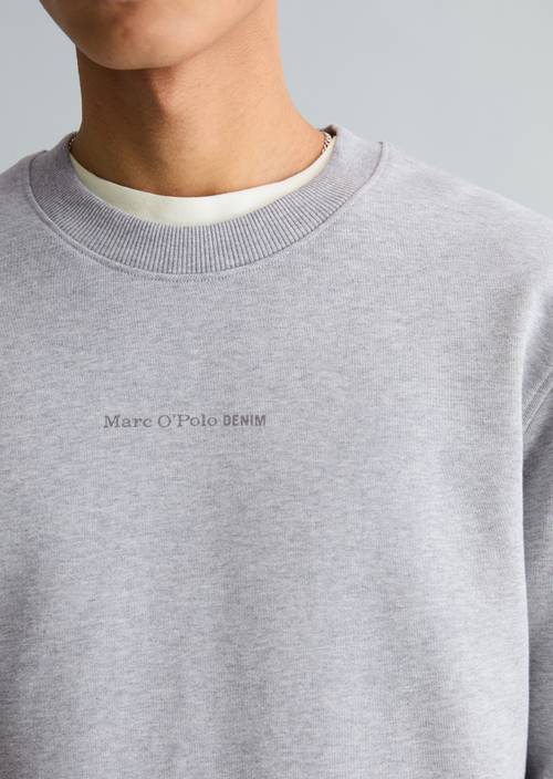 DfC Sweatshirt relgular Fog Grey Melange in detailaanzicht