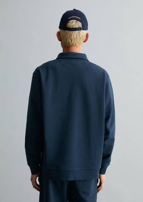 Relaxed sweat troyer — Navy Teal