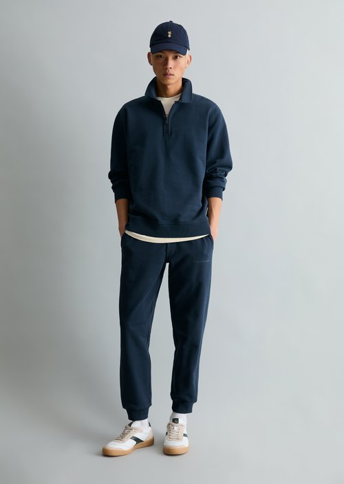 Relaxed sweat troyer — Navy Teal