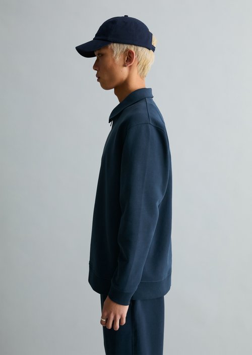 Relaxed sweat troyer — Navy Teal