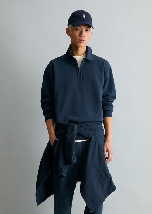 Relaxed sweat troyer — Navy Teal