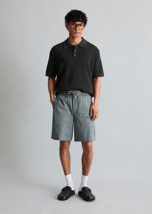 DfC knit polo shirt — Broken Graphite