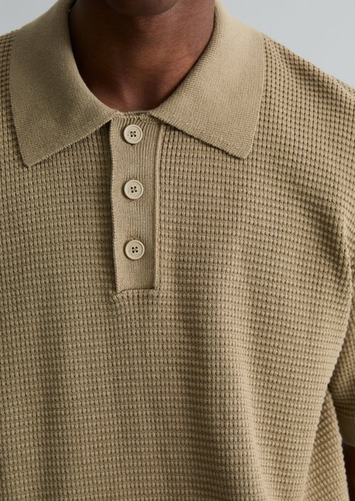 DfC knit polo shirt — Soft Brown