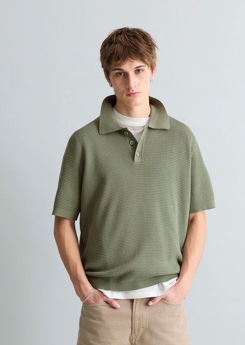 DfC knit polo shirt — Tea Green