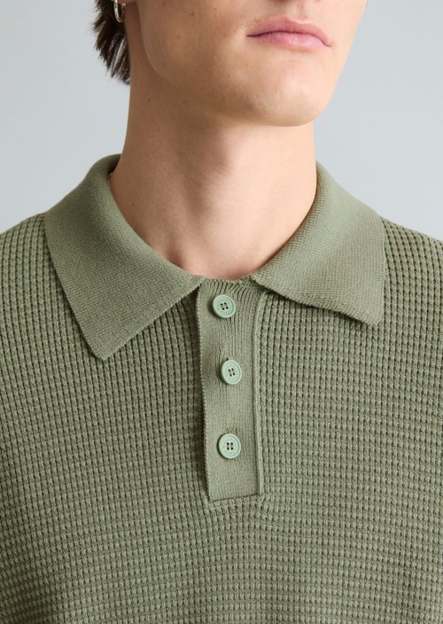 DfC knit polo shirt — Tea Green