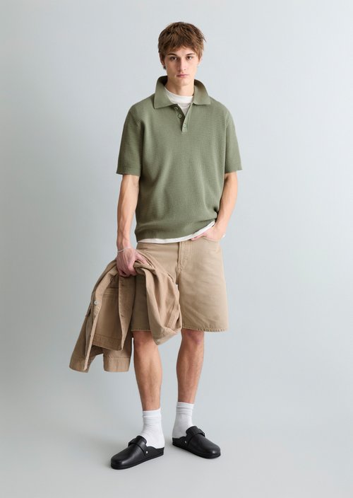DfC knit polo shirt — Tea Green