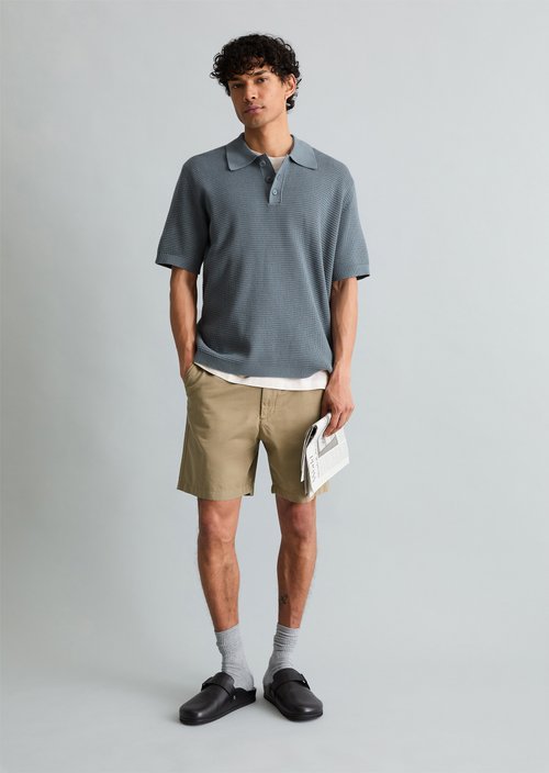DfC knit polo shirt — Cadet Blue