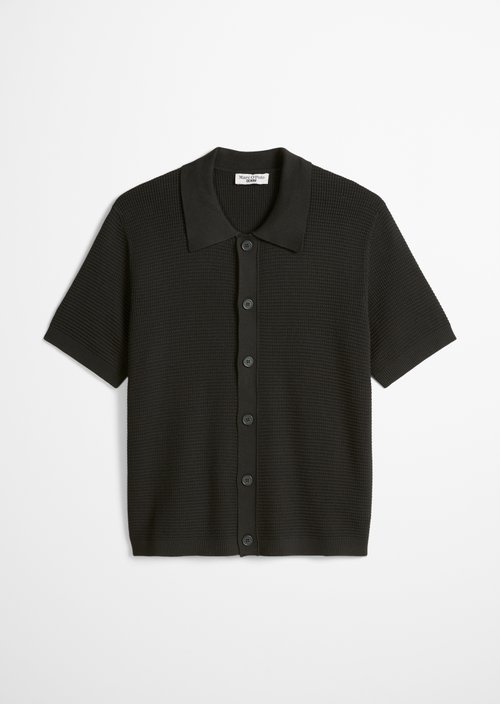 DfC knitted shirt regular in polo style — Broken Graphite