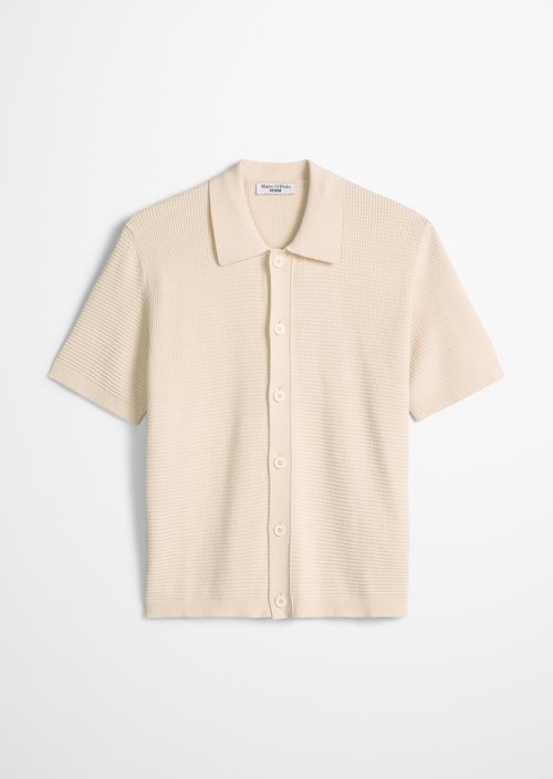 DfC knitted shirt regular in polo style — White Blush