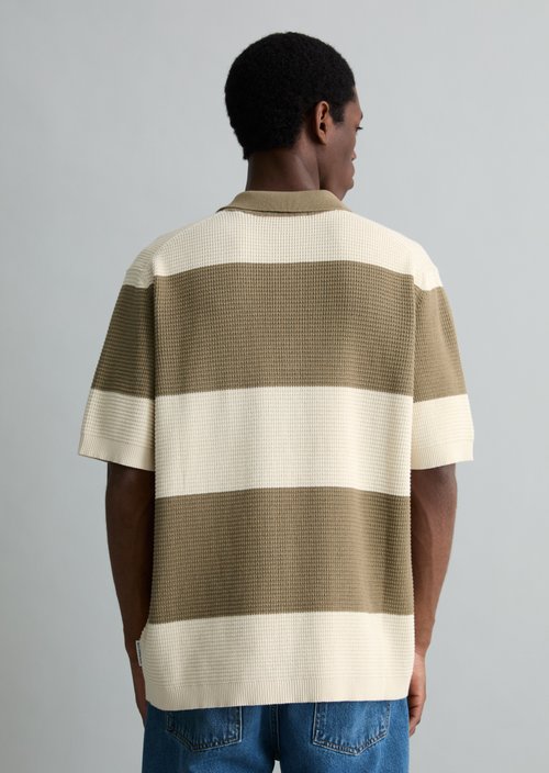 Knitted polo shirt regular — Light Beige