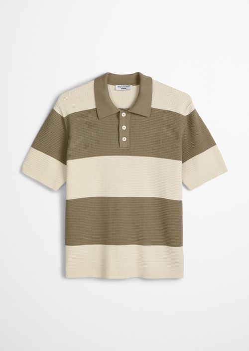 Knitted polo shirt regular — Light Beige