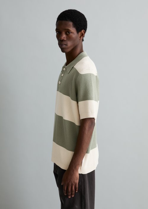 Knitted polo shirt regular — Light Green