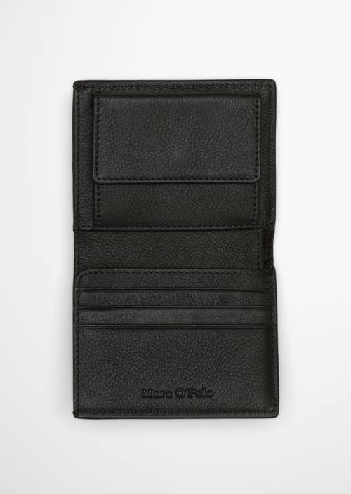 Składany portfel Black pokazany otwarty