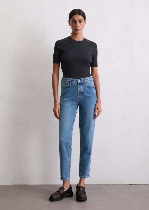 Jeans model Mala slim cropped — Medium Blue