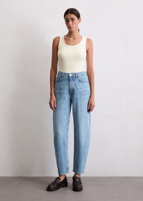 Jeans model Lara barrel cropped — Light Blue
