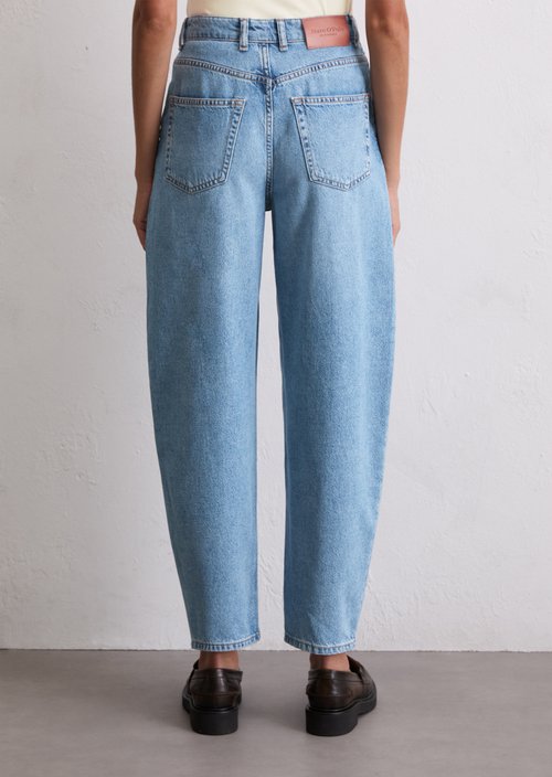 Jeans model Lara barrel cropped — Light Blue