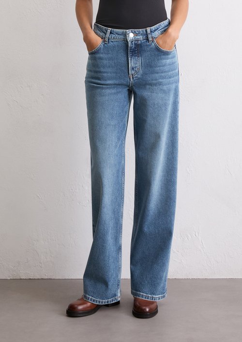 Jeans model Linn wide — Medium Blue